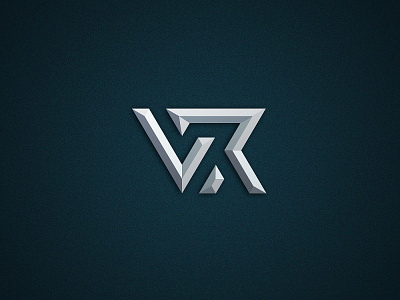 VR abbreviation branding corporate letters logo