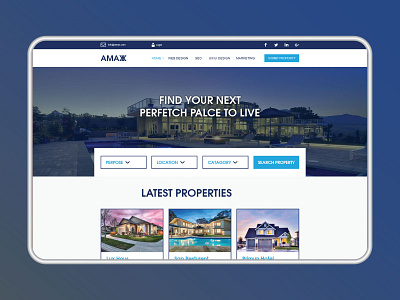 AMAX_Real_Estate_Company ui design ux design web design web ui design website design