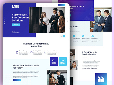 Corporate Business Solution graphic design illustration ui design ui ux design ux design website design