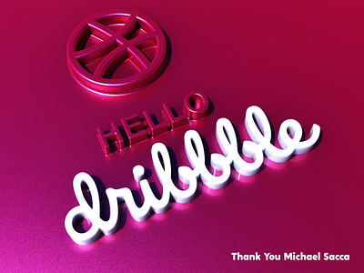 Hello Dribbble! 3d 3d art design graphic hello dribbble isometric isometric design