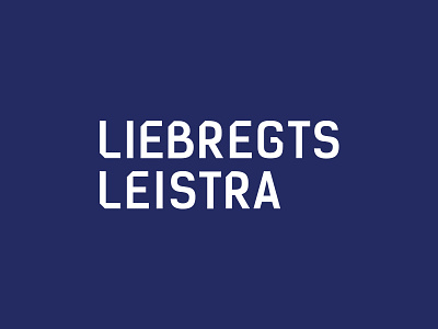 Typo for Liebregts Leistra blue custom font custom typeface font nice logo