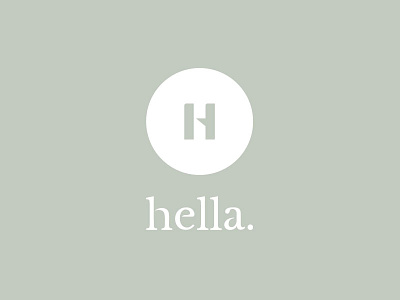 Hella Logo branding green h logo name