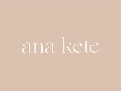 Ana kete branding - by galerie design studio