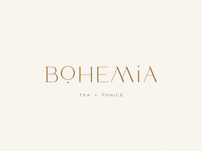 Bohemia Tea & Tonics Branding balance bohemian logo boho design boho logo branding custom font custom typography design font logo logodesign minimal logo minimalist branding ritual semicircles simplicity simplistic design tea branding tea logo design typography