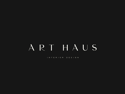 Art Haus Logo art branding cleverlogo design elegant font haus interior design logo logodesign logomarks simplicity typography