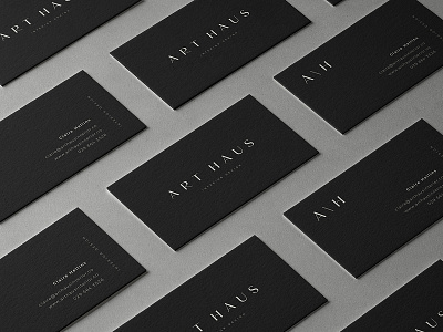Art Haus Business Cards branding cleverlogo design elegant font interiordesign logo logodesign logomarks simplicity typography