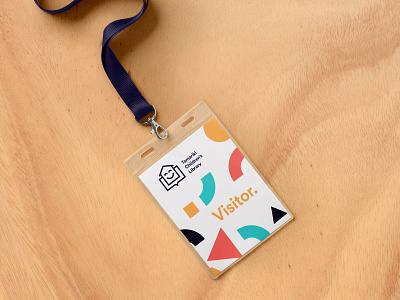 Visitor ID card for a Children's Library books branding children childrensbooks childrenslibrary design education friendly fun geometric id kids library logo pattern playful read reading tag typography