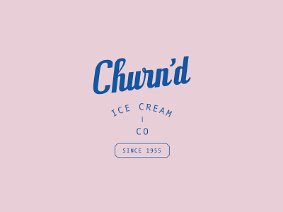 Churn'd Ice Cream Branding branding creamery creamy design icecream logo logodesign logomarks pastel retro