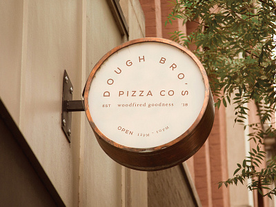 Dough Bro's Signage branding bros cleverlogo design dough logo logodesign logomarks pizza pizza branding pizza logo simplicity woodfired pizza