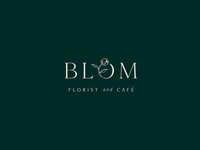 Blóm Branding - Florist and Café botanical branding cleverlogo deep green design floral florist florist branding flower flower shop font illustration logo logodesign typography