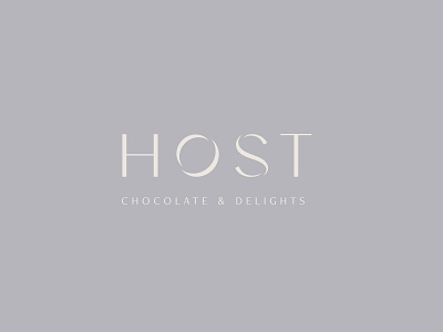 Host Chocolate & Delights branding classic custom custom font custom typography design font host logo logodesign modern simplicity typography