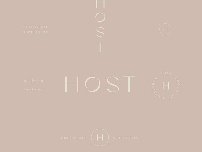 Host Logo marks blush branding classic design graphics logo logodesign logomarks marks modern pink simplicity trend typography