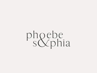 Phoebe & Sophia Brand Design ampersand branding cleverlogo design font logo logodesign logomarks phoebe and sophia simplicity skincare typography