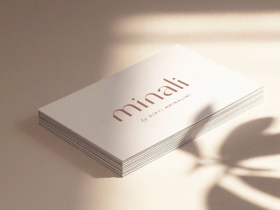 Minali Branding branding business card clothing design elegant font handcrafted india label logo logodesign lowercase minali mindful minimal minimalist organic simplicity typography