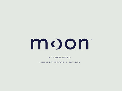 Moon Logo Design baby decor branding cleverlogo design logo logodesign moon moon branding moon design moon icon moon logo negative space negative space logo nursery decor simplicity smart logo typography