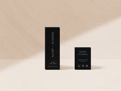 Noir Et Ivoire Packaging Proposal beauty branding cosmetics design earthy elegant font illustration logo logodesign natural organic packaging simplicity skincare typography vegan