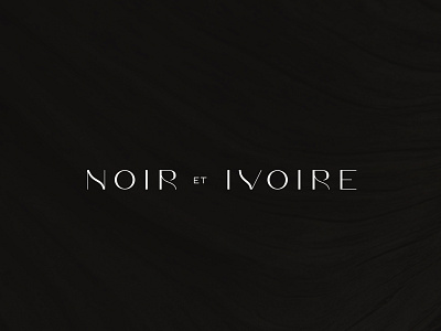 Noir Et Ivoire Black version beauty branding cosmetics design earthy elegant font logo logodesign natural organic simplicity skincare typography vegan