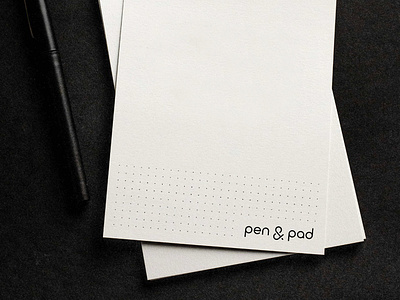 pen & pad branding ampersand black and white branding cleverlogo design font logo logodesign monochrome pen simplicity typography vector