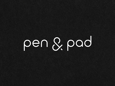 pen & pad branding ampersand blackandwhite branding design font logo logodesign logomarks simplicity typography