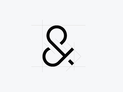 pen & pad branding ampersand black and white black and white logo branding design font geometry grid logo logodesign simplicity typography vector