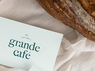 grande café business card design branding cleverlogo design font illustration logo logodesign organic simplicity typography