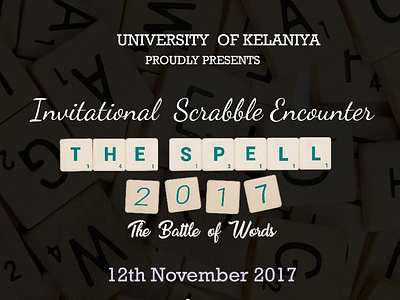 Scrabble invitation branding