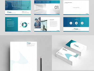 CEES - Presentation Slides - Business Card - Letter Head branding design logo ui