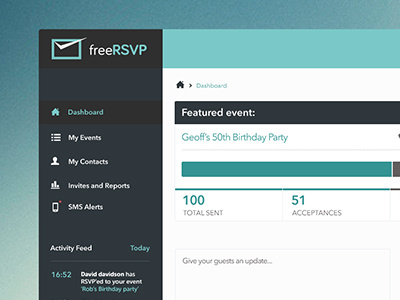 freeRSVP dashboard