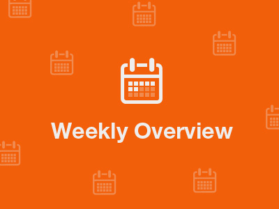 Weekly overview icon calendar color icon orange stacklead week