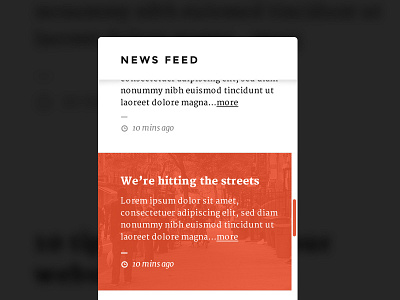 News feed rollover color colour feed hover image news overlay ui ux
