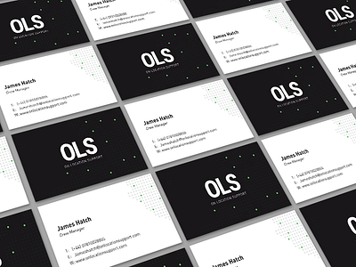 OLS Brand branding business cards colour events film minimal ols stationary tv