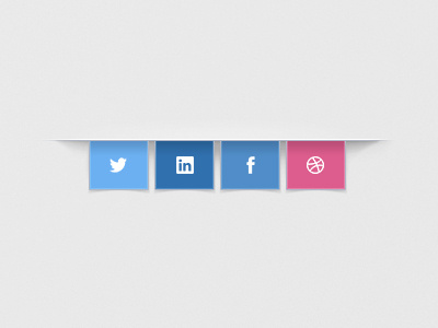 Social buttons app banner button design dribbble facebook flag footer graphic icon iphone linkedin media minimal shadowing share simple social twitter ui web website