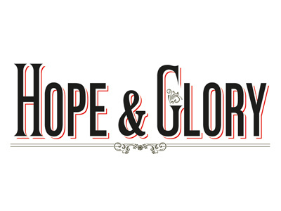 "Hope And Glory" cover titles book cover lettering type typography