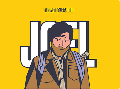 Joel — The Last Of Us 2 design exampllee flat illustration joel last of us naughtydog the last of us the last of us 2 tlou tlou2 vector