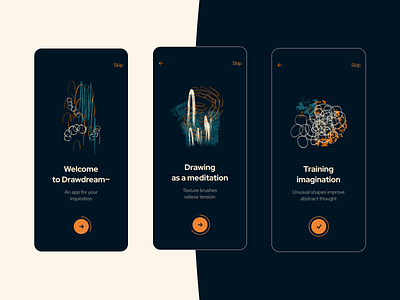 oh, Drawdream – mobile app onboarding