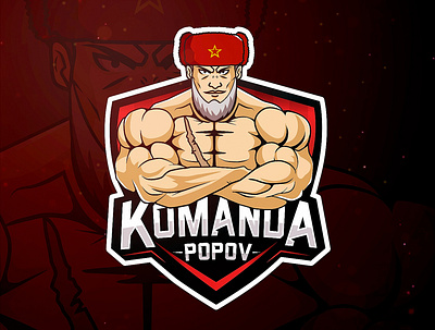 La Komanda Popov brand branding design esport esportlogo games identity illustration illustrator logo madagascar suisse team vector