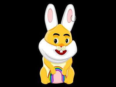 Juju the rabbit character creation comic vector