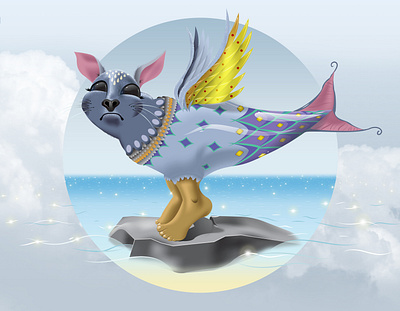 Sea Legs animal art character creation illustration sea vector