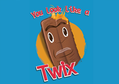 You Look Like a Twix character art character creation chocolate comic food illustration time out twix vector