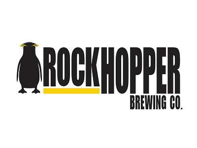 Rockhopper Logo animal art beer beer art brand brewery brewery logo character art character creation craft beer craft brewery illustration logo penguin vector