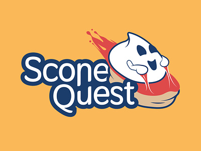 Scone Quest logo design brand branding character art character creation food funny funny illustration illustration logo scones vector