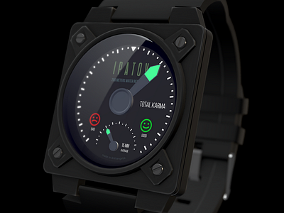 Karmameter 3d blender design gauge industrialdesign instrument karma sketchfab watch waterproof