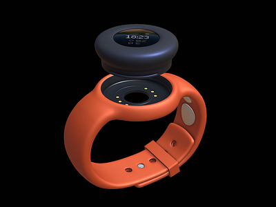 Microsoft S Emma watch concept 3d blender design health industrialdesign instrument sketchfab watch waterproof