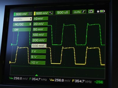 Oscilloscope green theme