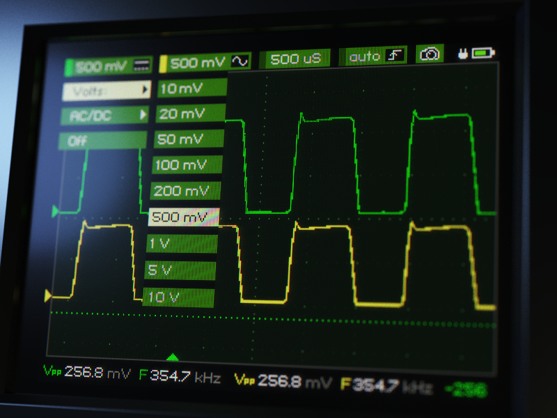 Oscilloscope green theme blender green lowres instruments ui design screen gui oscilloscope 3d