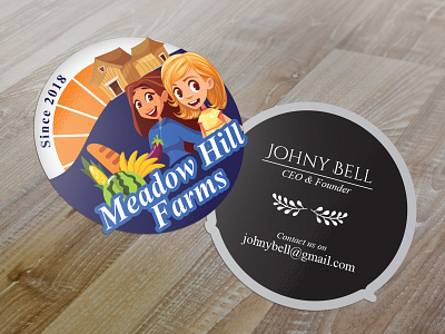 Meadow Hill Farms Businesscard adobe branding businesscard businessowner commentbelow followbackteam graphics like logo vector