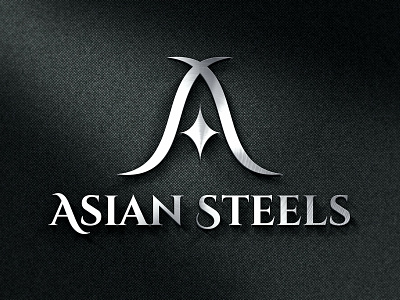 Asian Steels 3ddesign corparateidentity graphicdesign icon illustrator industrialdesign logo 3d logodesign luxury photoshop silver typographic
