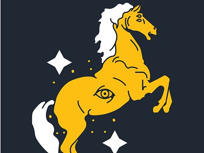 Magic Soul Horse animation branding design flat icon illustration sticker vector