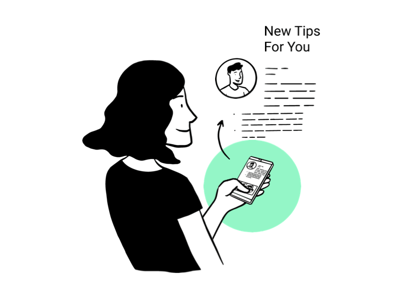 Service onboarding animated illustration