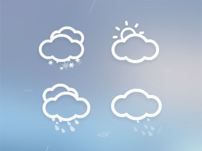 Winter weather Icons animated [GIF]